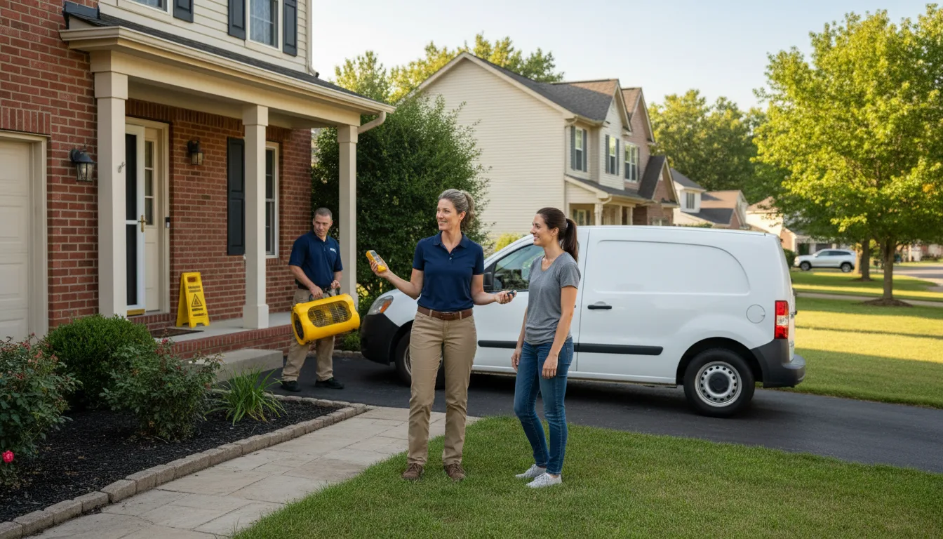 Residential water damage restoration in Olive Branch, MS